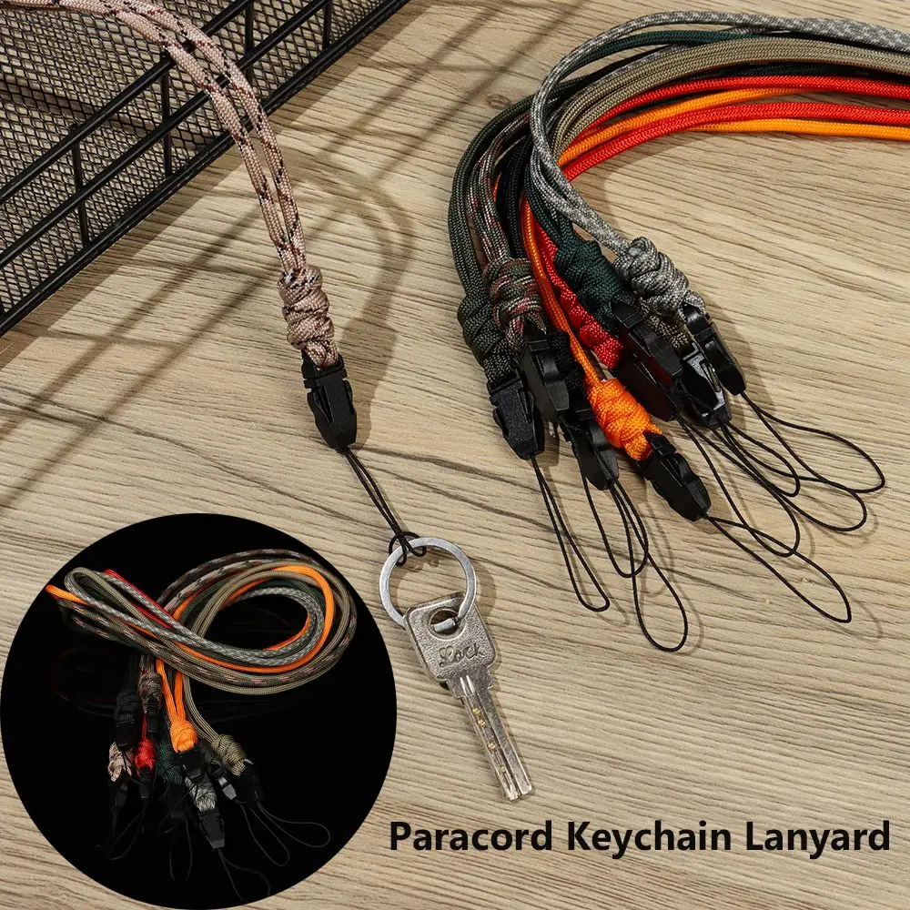 

Cord Emergency Survival Backpack Self-Defense Key Ring Paracord Keychain Camera Anti-lost Lanyard Hanging Rope