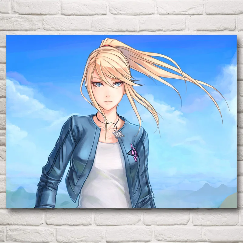 Samus Aran Metroid видео постеры с сюжетами игр и принтами украшение для гостиной