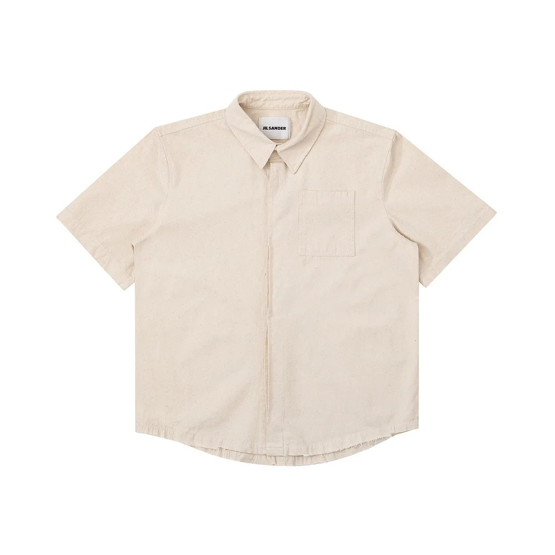 

2021fw men's summer short sleeve shirt 1:1 Jil sander high street brand loose oversize 100% cotton Unisex hip hop shirt