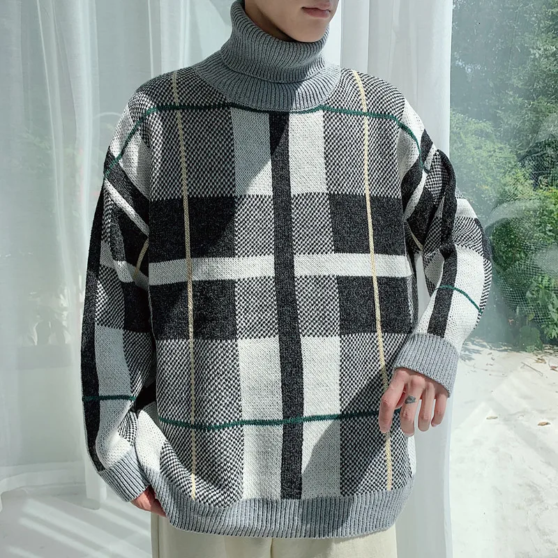 2019 зимние мужские трусы с квадтратным принтом пальто кашемировый свитер толстый