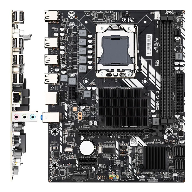 X58M 2 0 Компьютерная материнская плата 1366-контактный ЦП Xeon X5650 5670 поддерживает DDR3 ECC