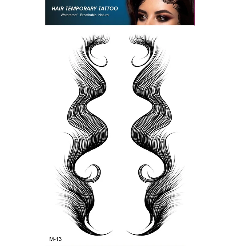 Hair Edge Tattoo Stickers Temporary Hair Waterproof Lasting Edge Tattoo Curly Hair Diy Hairstyling Hair Stickers For Makeup