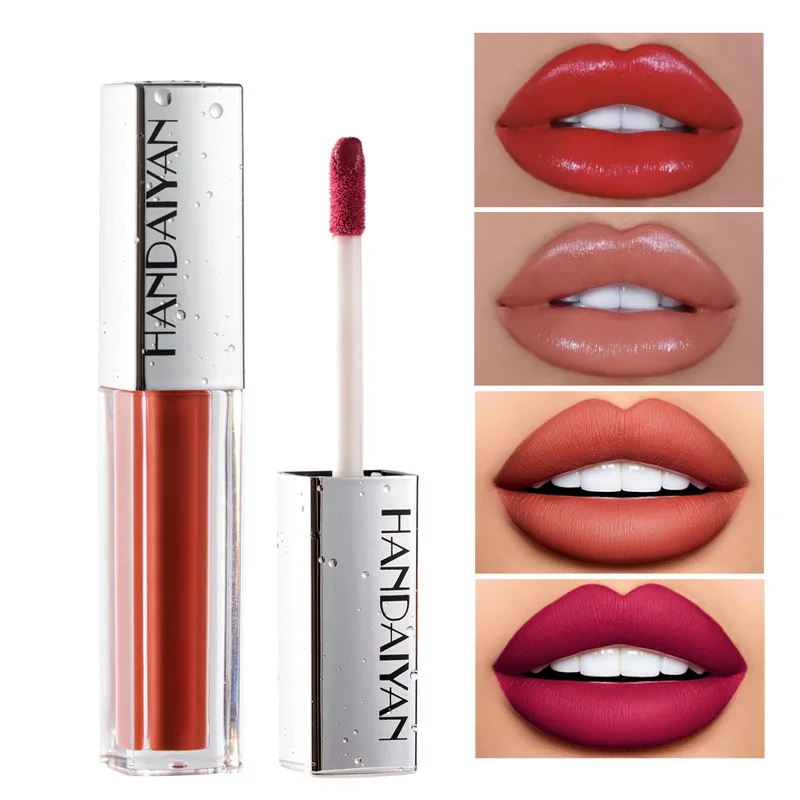 

Plump Lips Makeup Waterproof Long Lasting Holographic Lip Gloss Mermaid Lip Tint Creamy Matte Liquid Lipstick rouge a levre