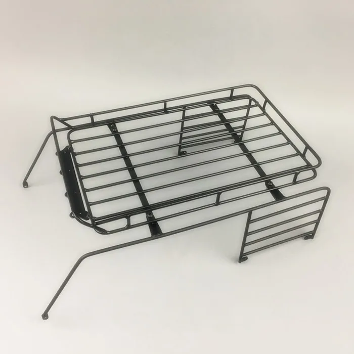 Soporte de equipaje para coche de escalada, portaequipajes de techo de 313mm con base para ruedas, accesorios de coche RC 1/10-0