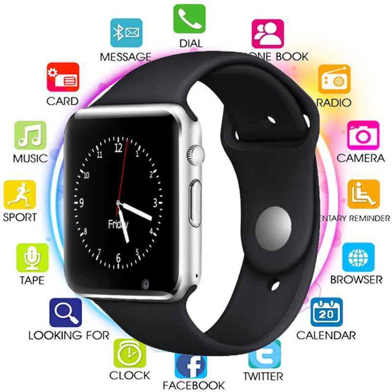 Умные часы для мужчин на Android телефон Apple Watch Поддержка 2G Sim TF карта 0.3MP камера Bluetooth