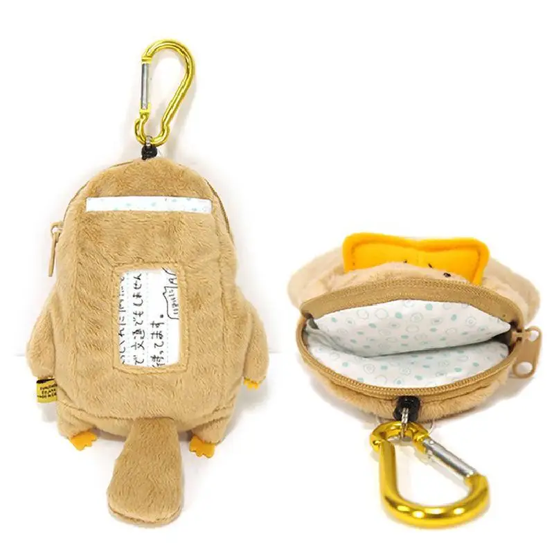 

Cartoon Wombat Family Zero Wallet Platypus Koala Doll Hanging Cute Creative Expansion Card Bag Children Stuffed Plush Toy Wallet