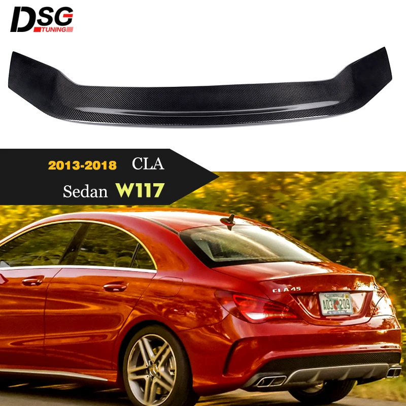 

Задний спойлер из углеродного волокна для Mercedes CLA Class W117 C117 2013 - 2019 CLA45 CLA200 CLA250 с глянцевой отделкой