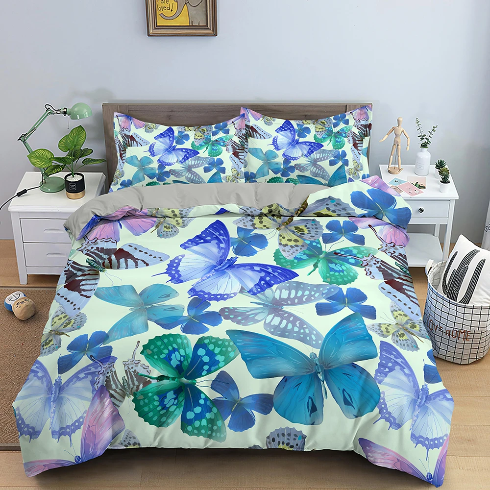 

Butterfly Bedding Sets Galaxy Duvet Cover Bed Linen Bedclothes Twin/Queen/King Size Bed Room For Kids Bedding for Kids Girls
