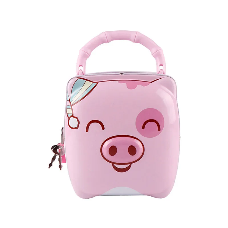 Портативная копилка мультяшная с замком креативное Подарочное украшение для