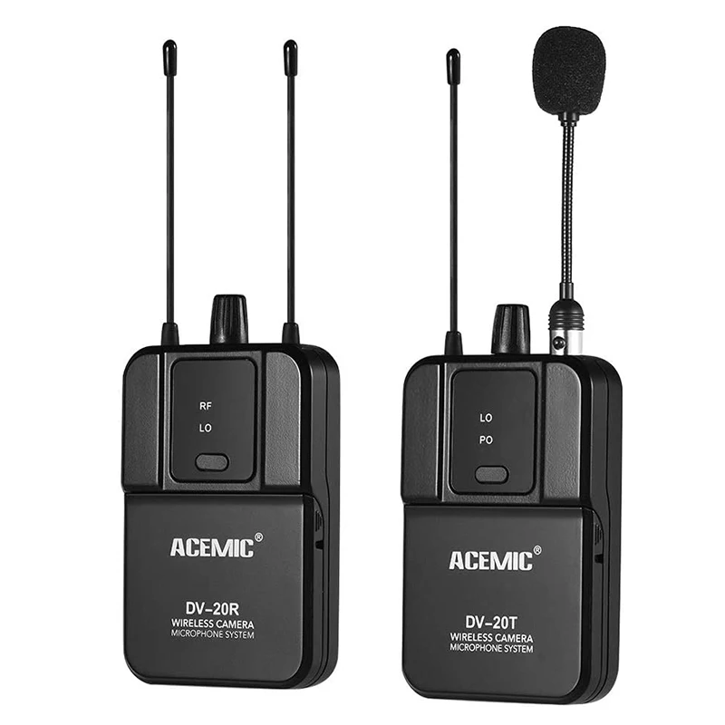 ACEMIC DV-20 UHF беспроводной микрофон с передатчиком и приемником совместим DSLR камерой