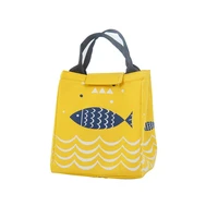 15pcslot lunch bag cute cartoon fish foldable thermal insulated lunch container food storage bag cooler tote oxford pouch pic