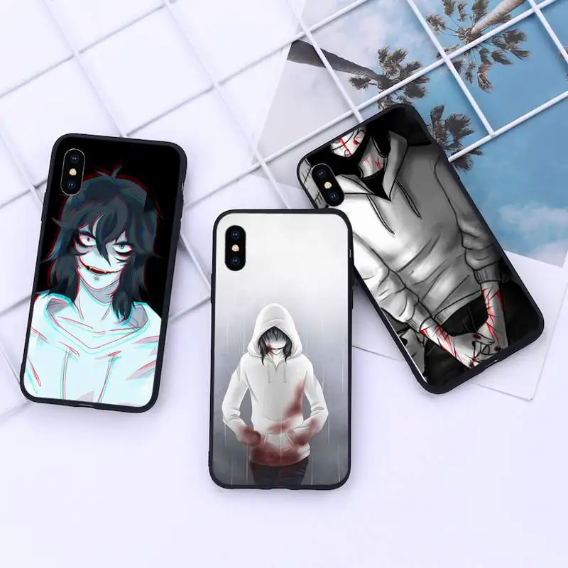 

Japan anime jeff the killer Phone Case For iphone 12 11 13 7 8 6 s plus x xs xr pro max mini