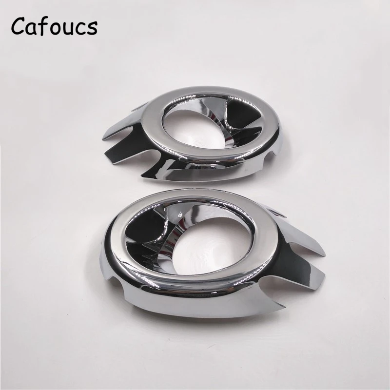 

Cafoucs 2Pcs/set Chrome ABS Car Front Fog light Trims Decoration Cover For Citroen C4 Saloon Coupe Sedan 2004-2008