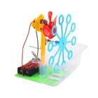 DIY ручной пузырьковый аппарат, электронный автоматический маленький веер, научный ствол игрушка, дети, сборка, развивающие обучающие игрушки