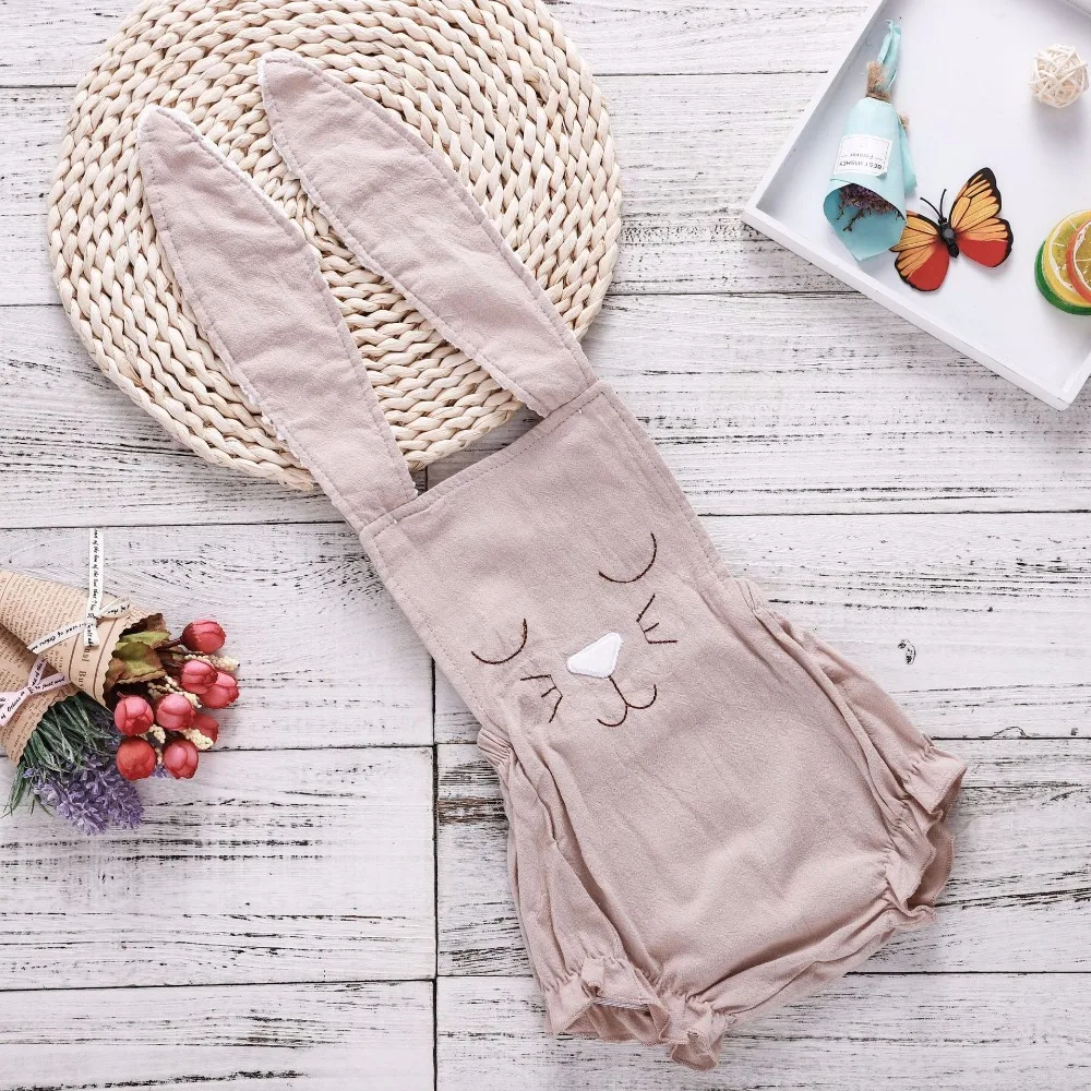 Baby Bodysuit Khaki Lovely Rabbit Ears Girl Onesie Bodysuits New Born Newborn Clothes Funny Dropshipping | Детская одежда и обувь