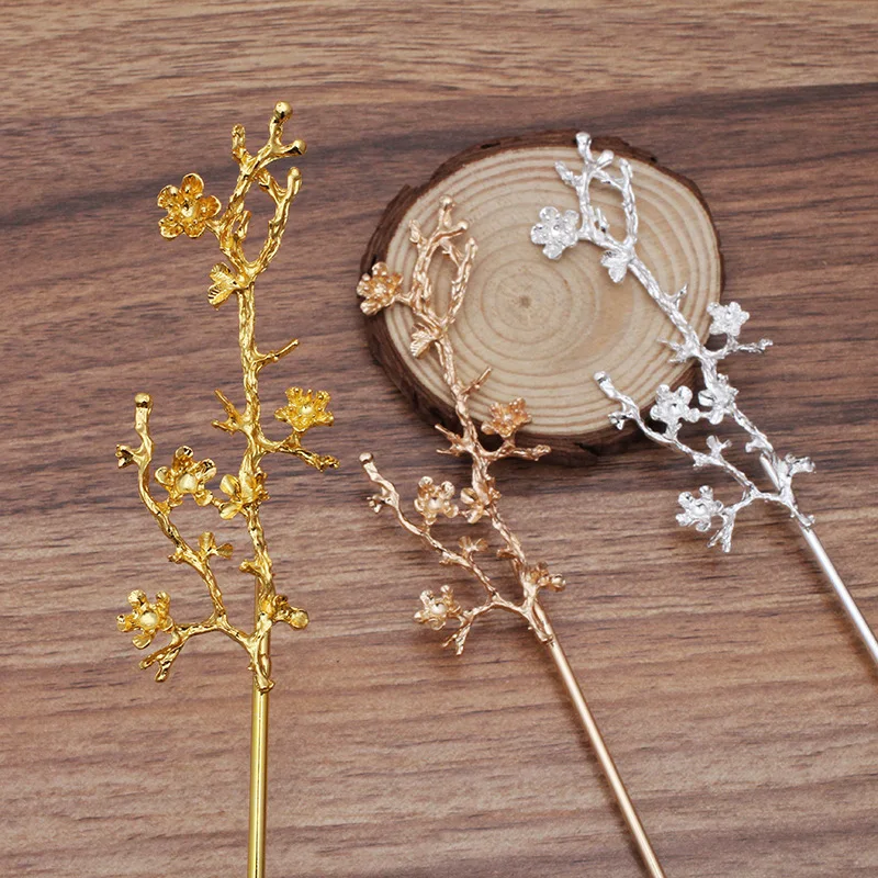 Винтажная заколка для волос 120 мм 5 шт. золотого/серебряного цвета