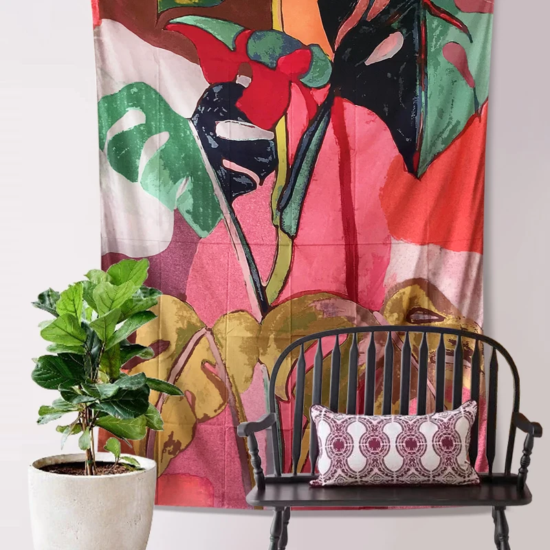 

Abstract Art Tapestry Vintage Retro Psychedelic Rectangle Luxury Tapestry Wall Hanging Wandteppich Living Room Decoration EI50TY