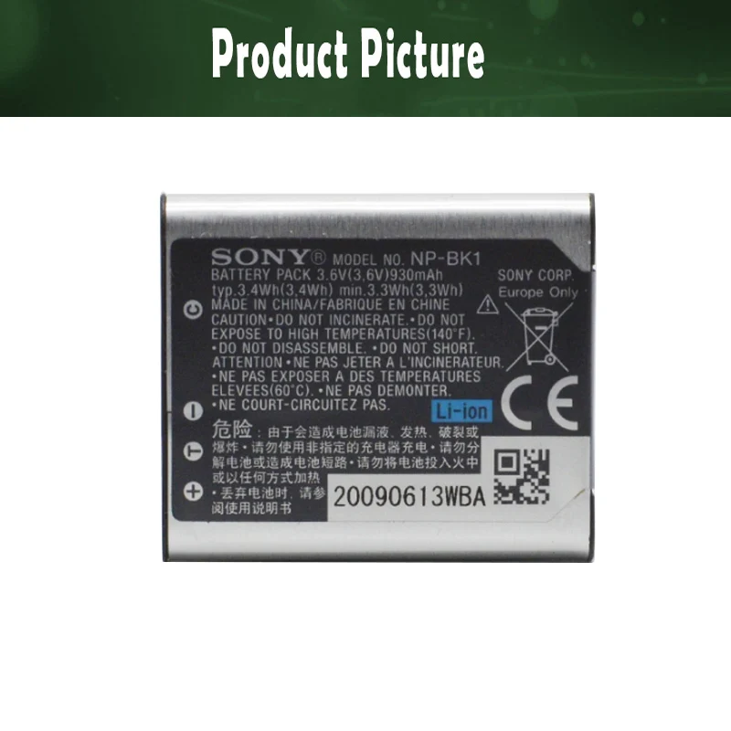 Original Sony NP-BK1 NP BK1 Camera Battery Pack DSC W190 S750 S780 S950 S980 W370 W180 DSC-W190 DSC-S780 DSC-S950 DSC-S980 | Электроника