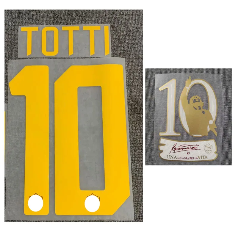 2016-2017 #10 Тотти нашивки с надписью и Попрощайтесь Тотти нашивки для футбола