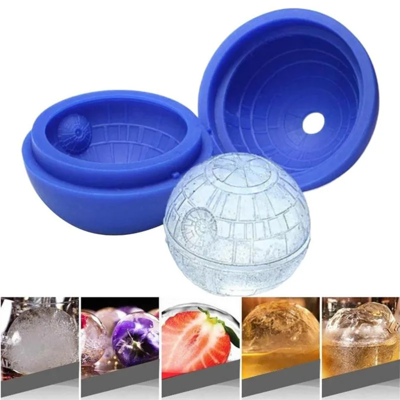 

Round Ice Cube Funny Wars Death Star SiliconeTrays Ice Ball Tray Mold Desert Sphere Mould For Party Drink New Tricks Maker