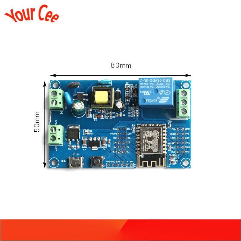 ESP8266 WI-FI Беспроводной триггерный релейный модуль ESP-12F AC 220V DC 5V 12V Питание изолятор