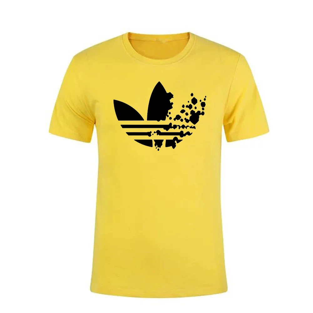 Летняя черная футболка с принтом в стиле Харадзюку топы коротким рукавом мужская