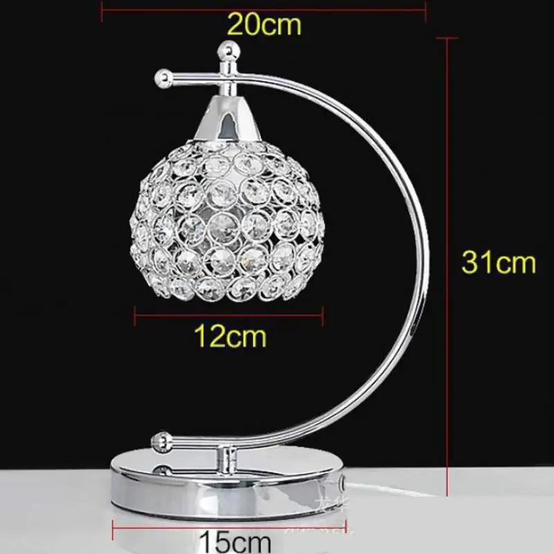 Современная простая Хрустальная настольная лампа креативная Светодиодная для