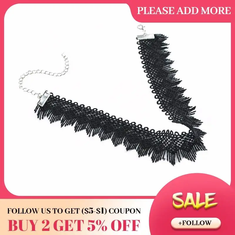 JOUVAL 2018 винтажное Кружевное колье Белое и черное готическое чокер женские