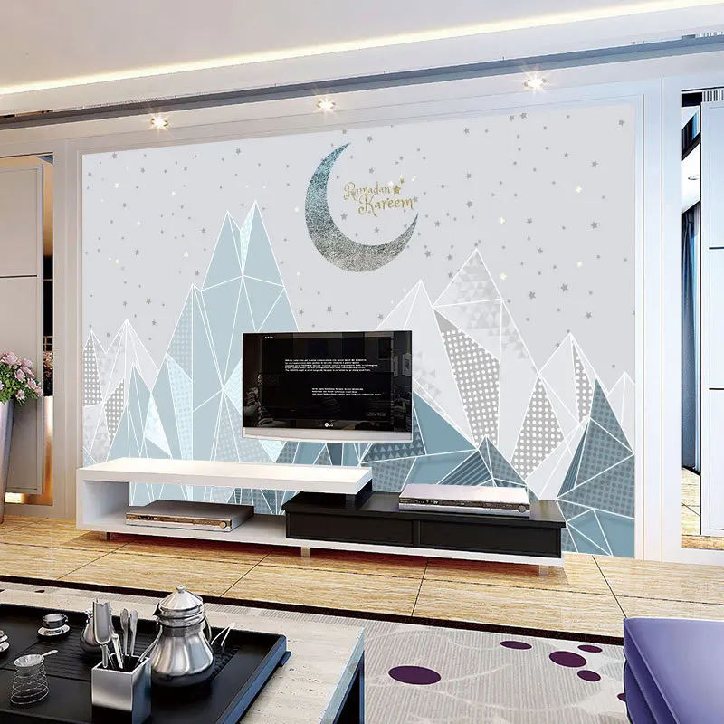 Геометрический дизайн абстрактный треугольник трехмерное настенное покрытие с