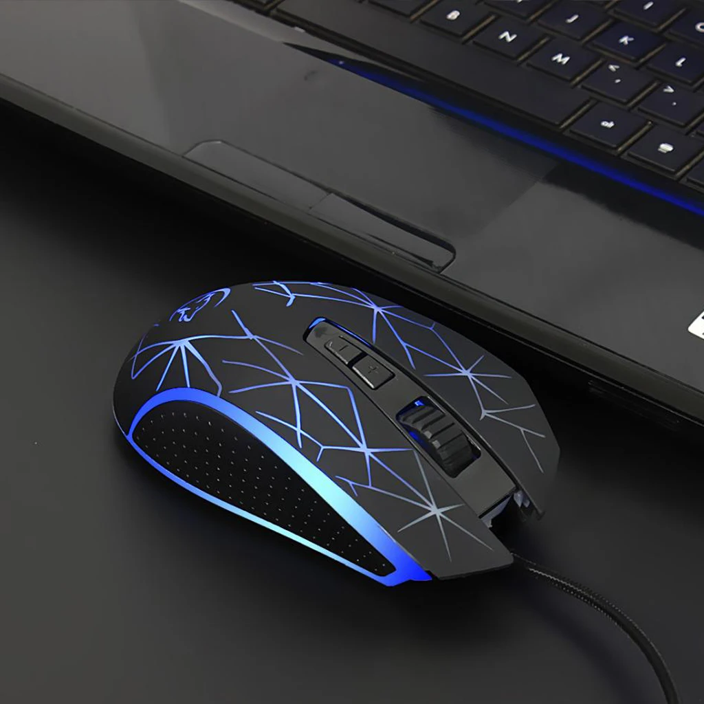 Проводная оптическая мышь с разноцветными лампами G816 USB 9 Кнопок DPI 1200-1600-2400-3200 для