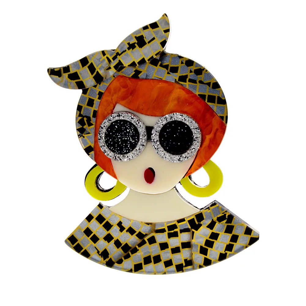 

Брошь женская акриловая CINDY XIANG, на рюкзак, значки нагрудные знаки