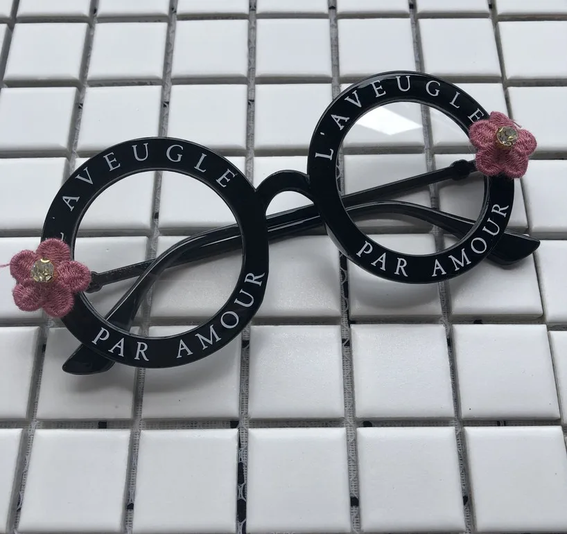 Милые Солнцезащитные очки с цветочным дизайном модные розовые круглые женские