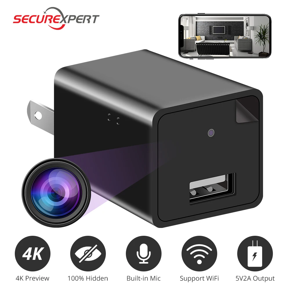 

Mini 1080P Wifi Camera USB Plug Charger Camcorder Video Recorder Wireless Portable Camera Security Power Adapter Mini Camcorder