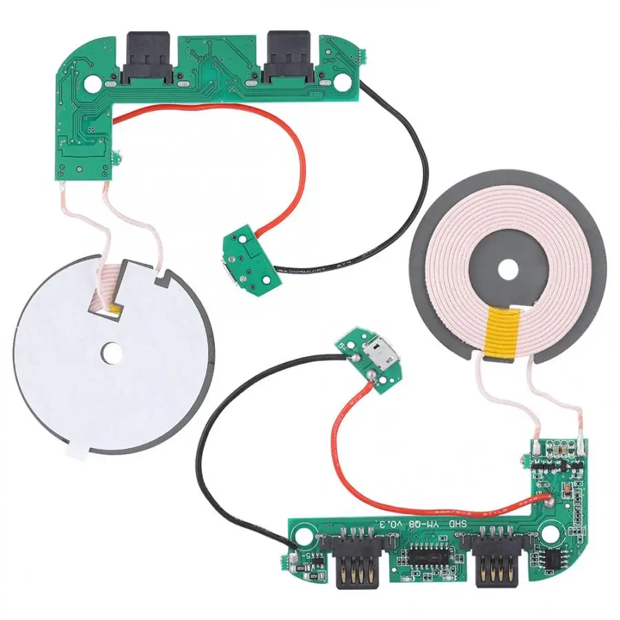 DIY 5 Вт Qi Беспроводное зарядное устройство PCBA печатная плата с катушкой Mirco USB