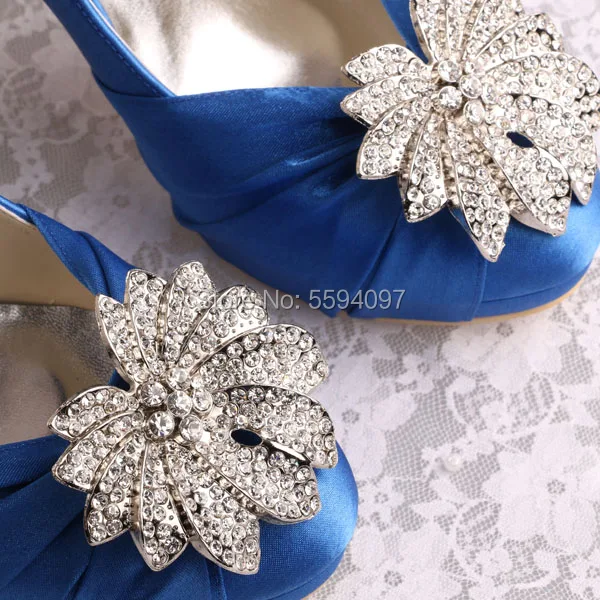 

23 Colors Stiletto Heel Closed Toe Pumps Diamante Wedding Shoes Champagne