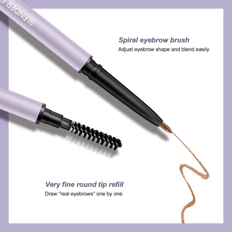 Ультратонкий карандаш для бровей естественное вращение долговечный