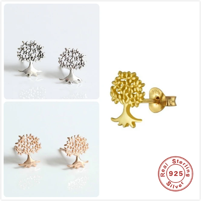 Серьги женские серебряные с искусственными растениями украшение для ушей