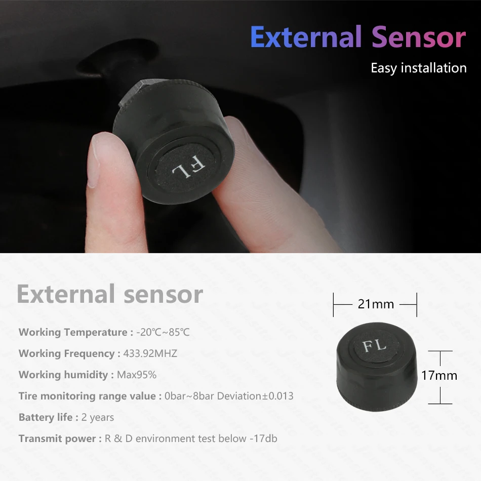 USB Android TPMS система контроля давления в шинах Дисплей Сигнализация 5 в внутренние датчики Android навигация Автомагнитола 4 датчика