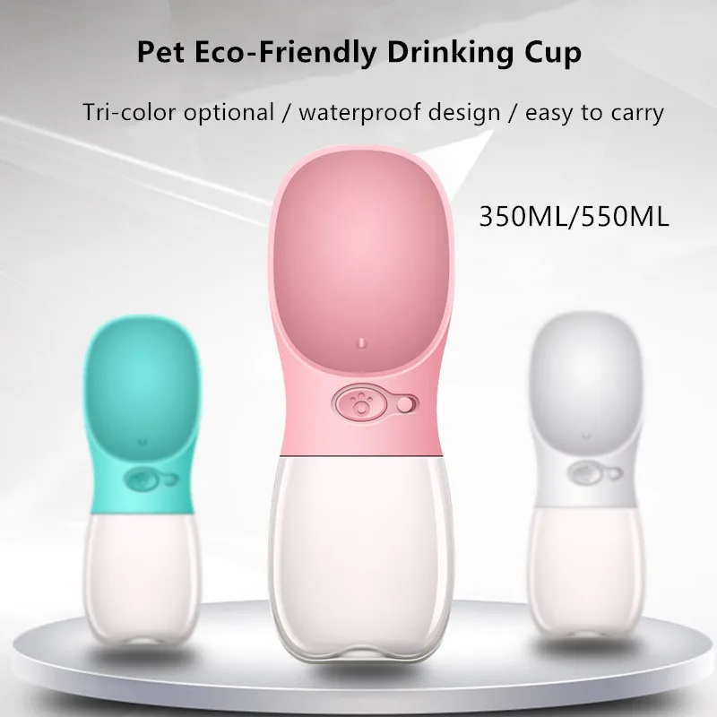 

Портативный Щенок, домашнее животное, кот бутылка для воды Путешествия Открытый питьевой чаша для кошек собак подачи воды питьевой воды 350/...