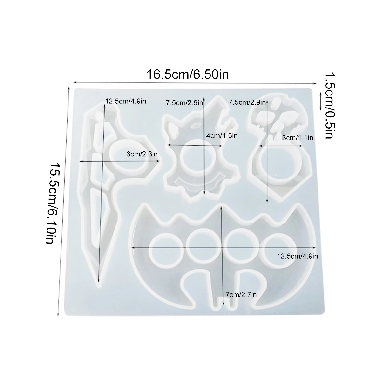 

Finger Protection Epoxy Molds Self Defense Keychain Resin Mold Door Opener Silicone Mould DIY Crystal Drop Mold