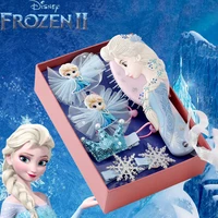 frozen comb set gift box childrens hair accessories girls bow hairpin disney anime figure elsa princess headdress child hairpin