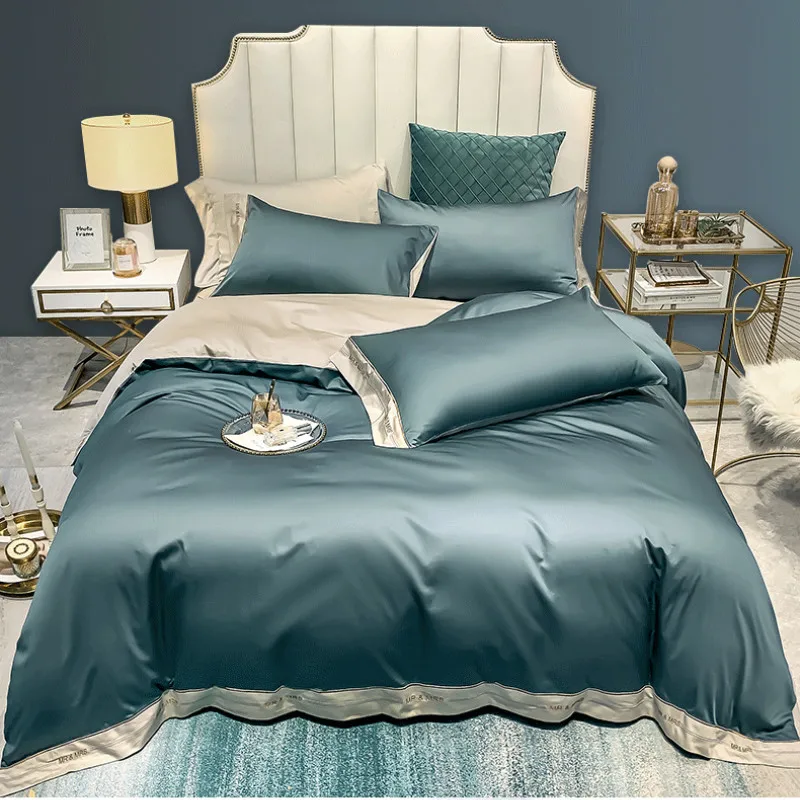 

Простые комплекты постельного белья в скандинавском стиле, пододеяльник, простыня, хлопковая двойная кровать, роскошные комплекты постель...