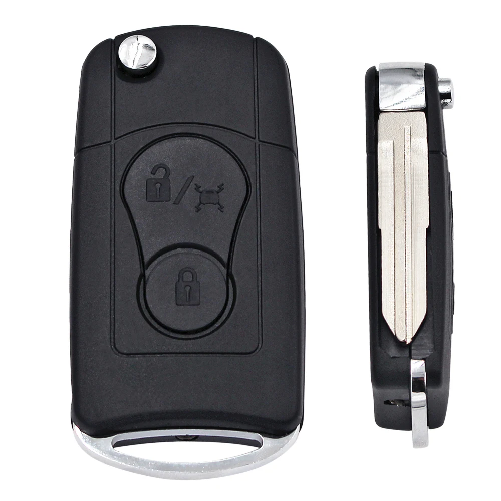 Складной чехол с двумя кнопками умный брелок для Ssangyong Actyon Kyron Rexton Uncut Blade|car key shell