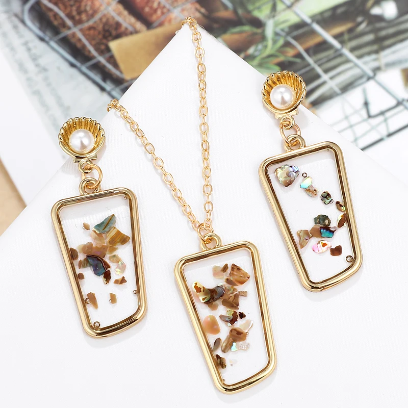 Женский комплект свадебных украшений кулон в виде сердца серьги подвески с