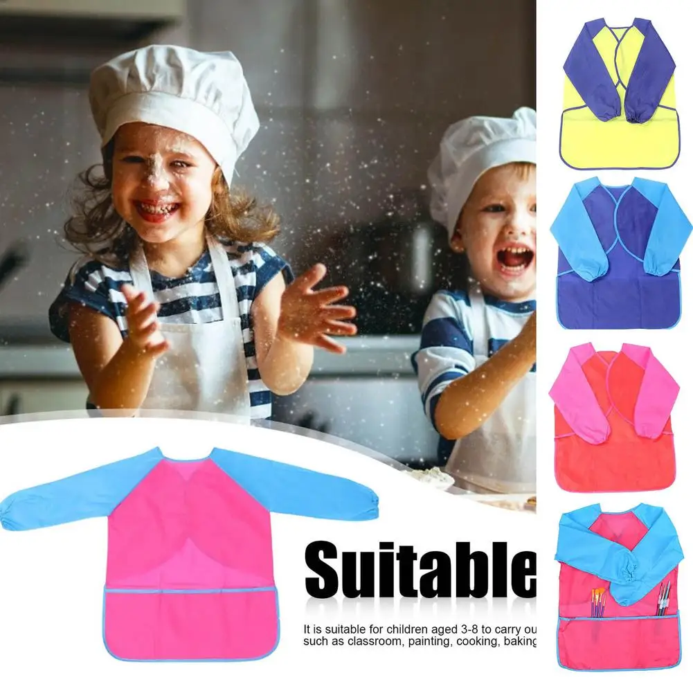 

Children Art Smocks Impervious Artist Painting Aprons Suitable For Children Aged 3-8 To Carry Out Innovative Painting Activities