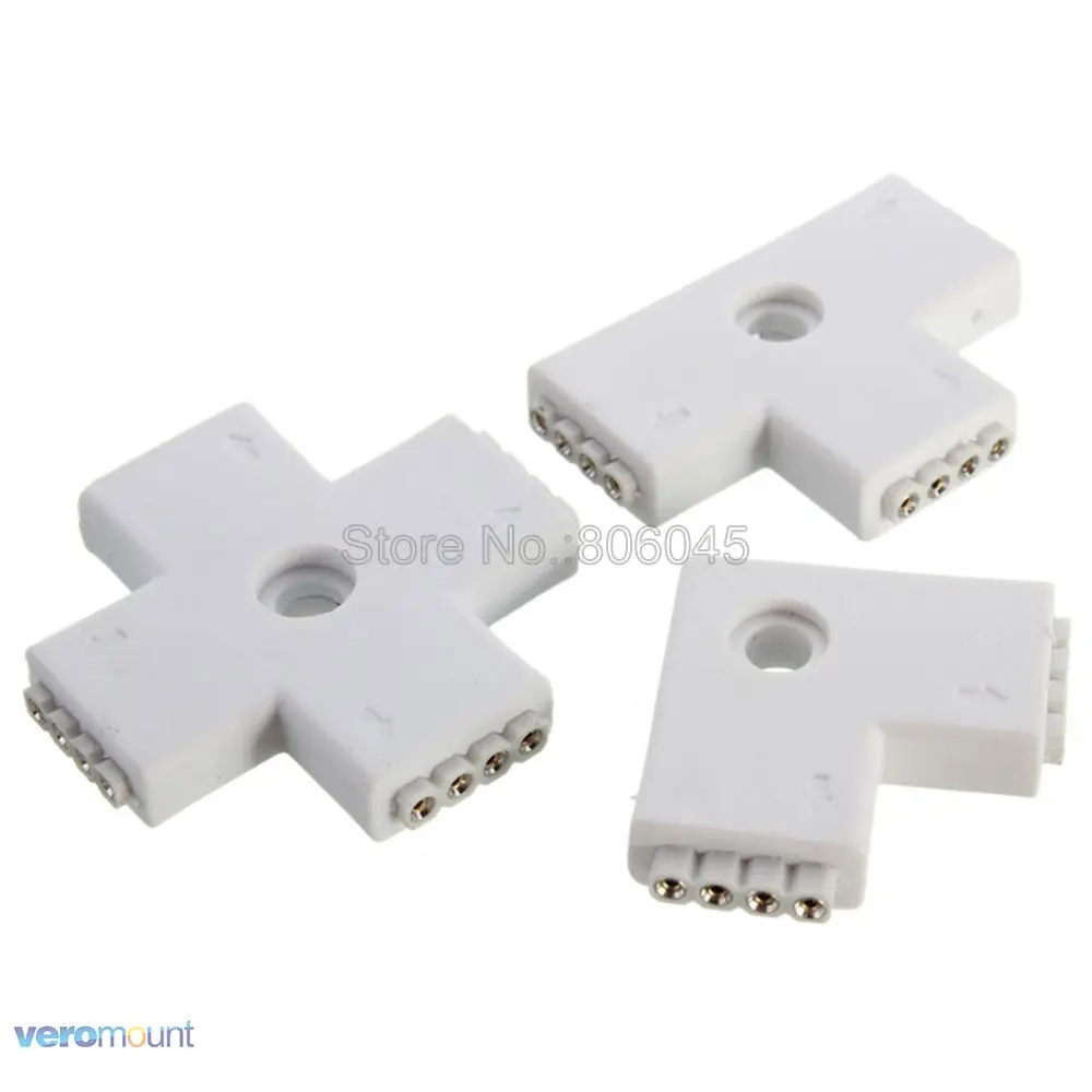 5 шт. 4-контактный разъем RGB L T X форма Угловой впрыскиваемый пластиковый гнездовой