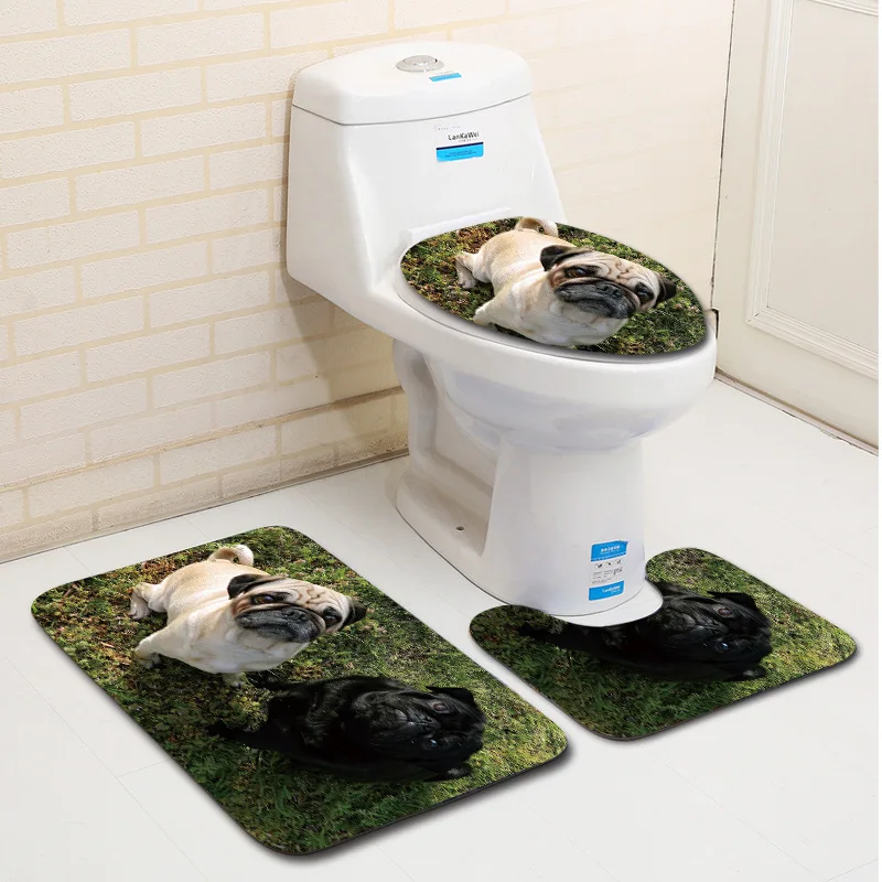 

Набор ковриков для ванной, коврик для ванной, коврик с узором для домашних животных, нескользящий коврик для ванной, набор ковриков для ванн...