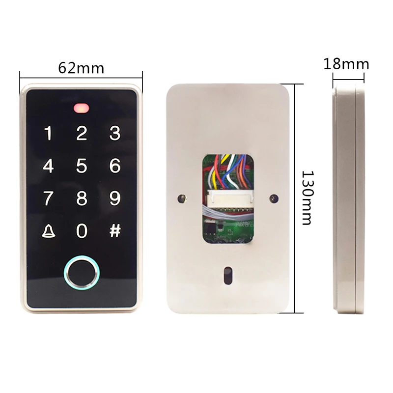 Waterproof 125KHz RFID EM ID Card Fingerprint Password Metal Standalone Access Controller Reader 1000 Users | Безопасность и