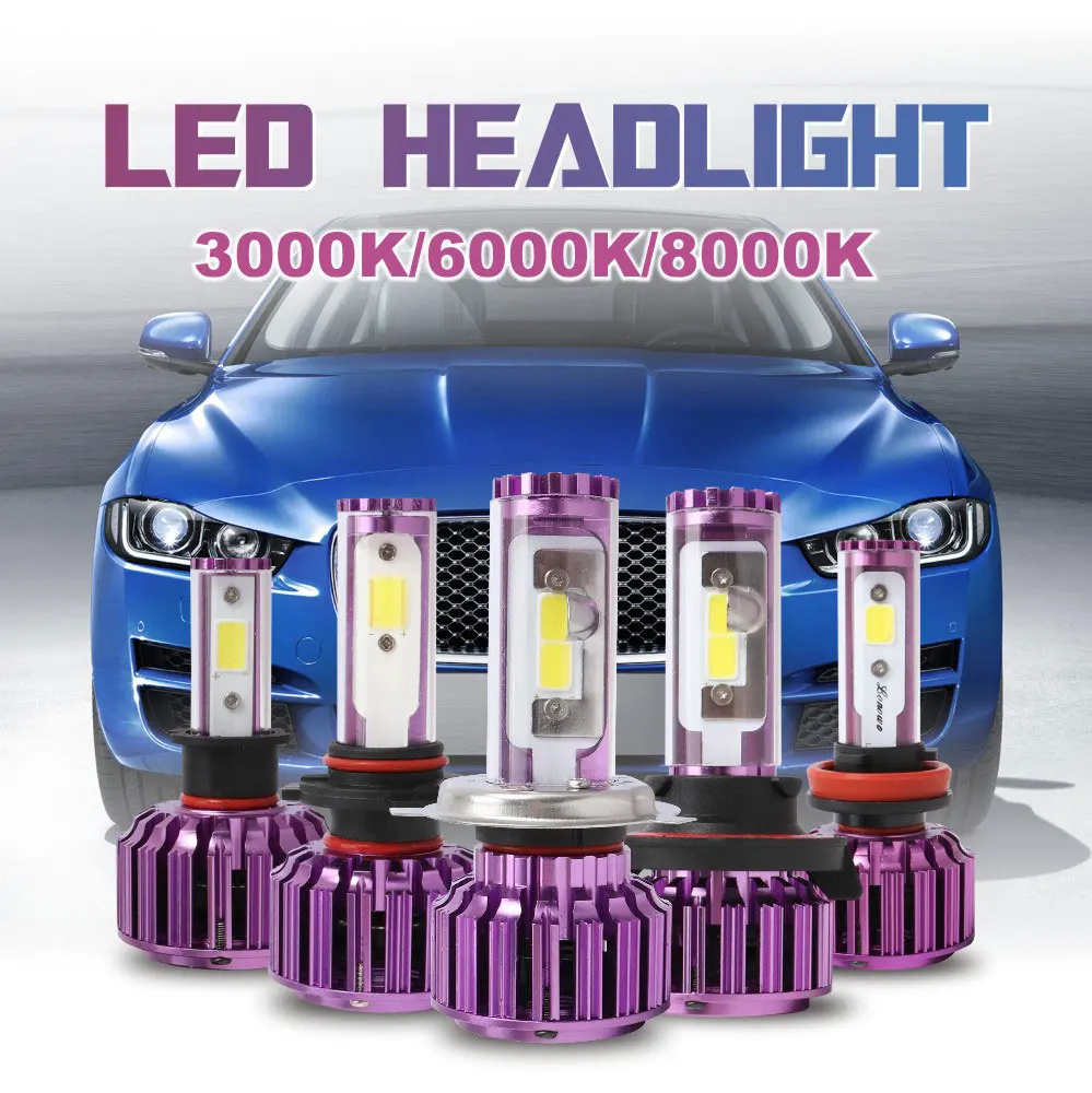DDAI h7 led h4 светильник для авто h11 светодиодов h3 s 3000lm алюминиевый ampoule autolamps
