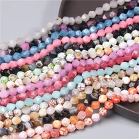 8mm natural stone faceted chalcedony agates jades beads loose spacer beads for jewelry making 15inches diy bracelet wholesale